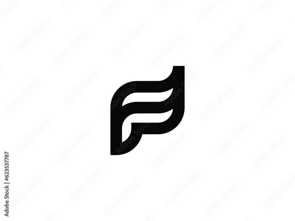Fototapeta premium outstanding letter F monogram logo design