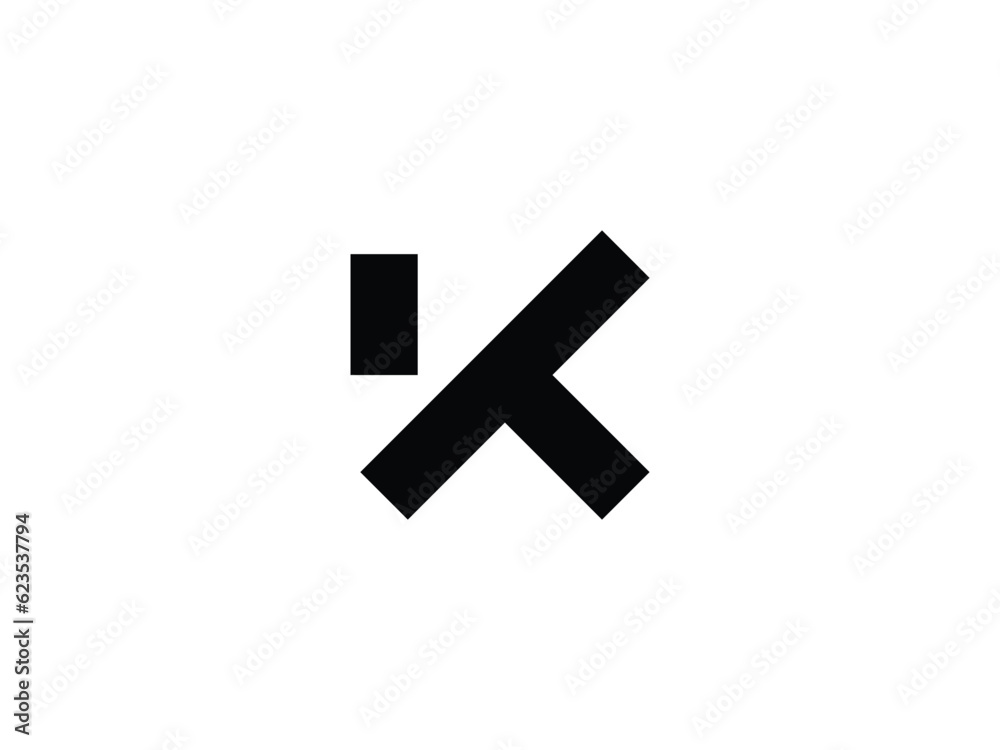 modern monogram letter KT or TK logo design modern monogram letter KT or TK logo design