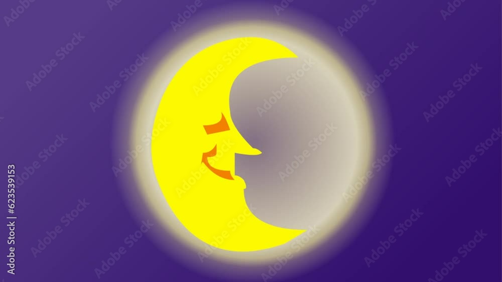 crescent moon background and 2d animation nature crescent moon background and 2d animation nature