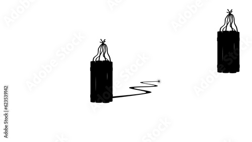 dynamite bomb silhouette