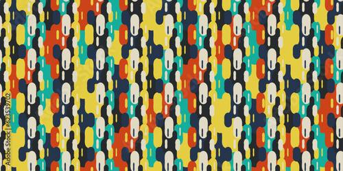 Oval stretched and colored shapes, colored wallpapers. Colored dots that repeat to create texture.