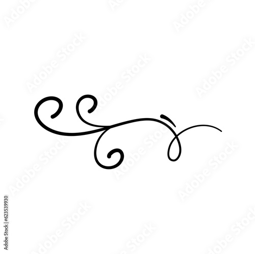 Invite Ornamental curls, swirls divider. design for wedding invitation and calligraphy decoration