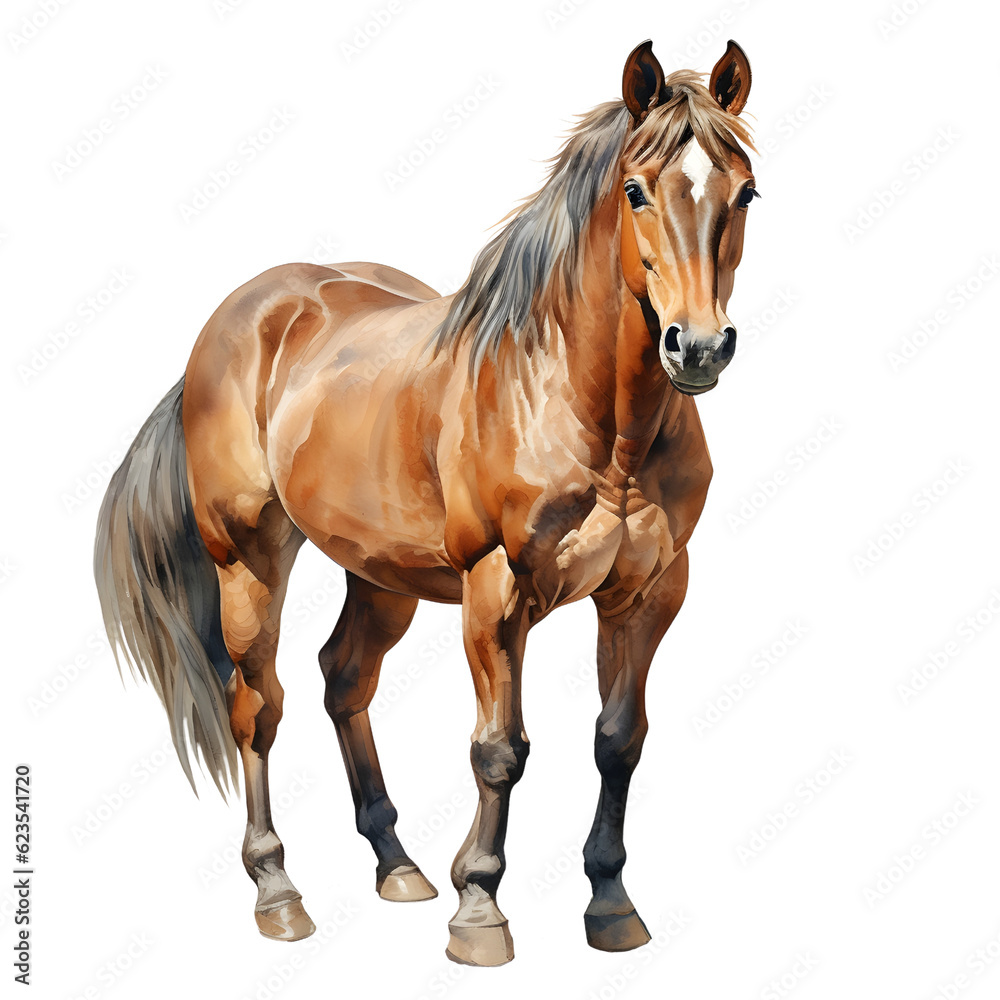 Fototapeta premium horse isolated on white background