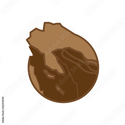 Earth element icons logo style and isolated on white background. minimal icons and symbols vector flat illustration. the four elements nature cycle water fire soil and wind.