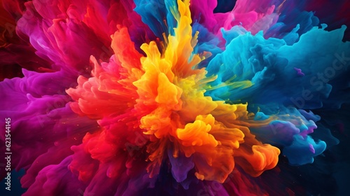 colorful powder explosion background