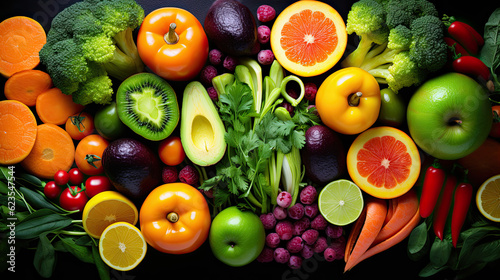 Wallpaper of different vegetables and greenery 