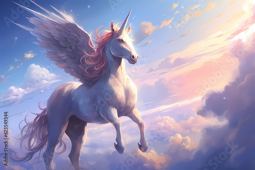 anie style flying unicorn