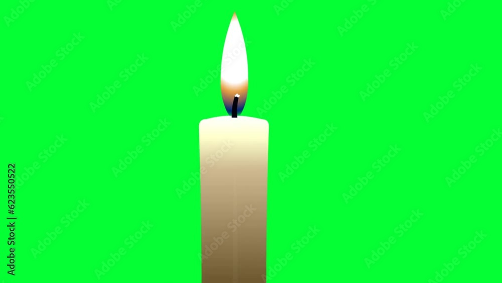 candle lightgreen screen, 