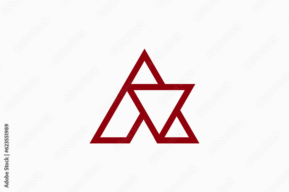 letter A with growth Vector Logo Premium 