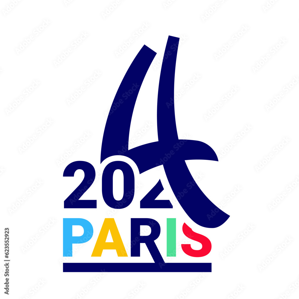 Vetor de Paris 2024 Olympics. Logo for the Olympics. Vector