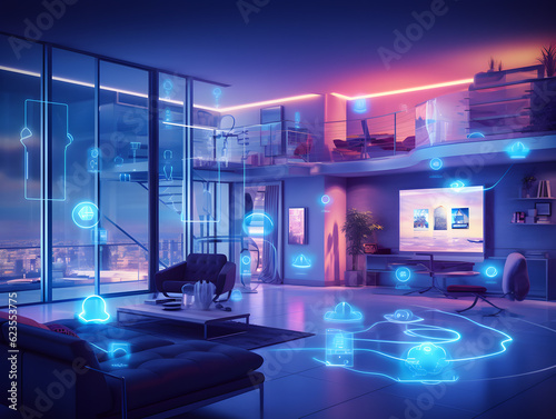 Smart Home Automation System Controlling Lights, Appliances, and Security