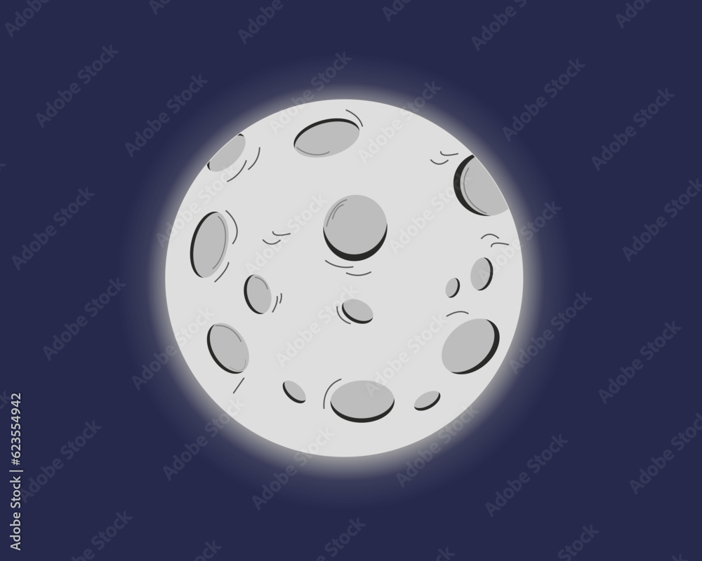 Obraz premium A full moon is the lunar phase with dark background
