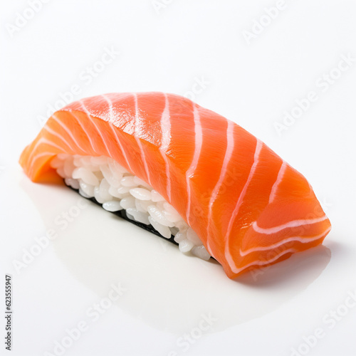 salmon nigiri sushi, isolated, ai generate