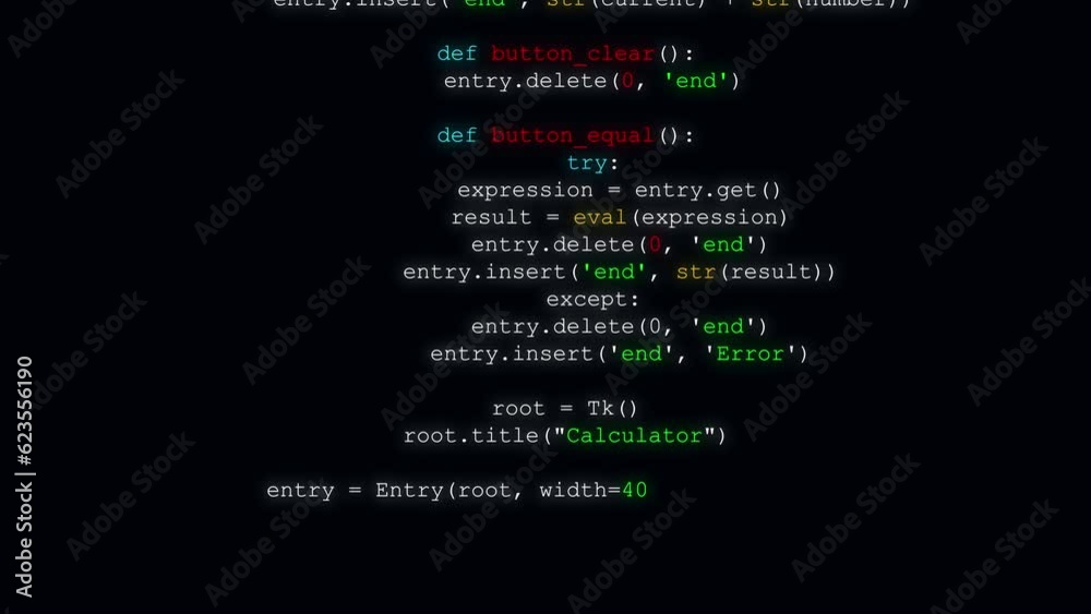 Code typing Motion Graphics: Python GUI Code Typing Animation Stock ...