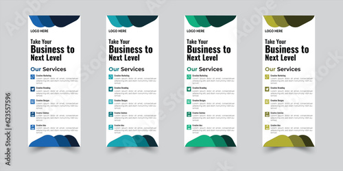 Free vector modern roll up banner Free vector business roll up display standee for presentation purpose
