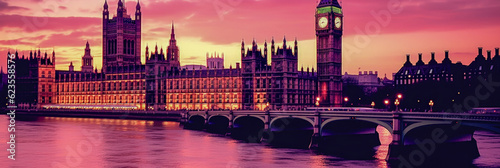London panoramic view - UK - Generative AI