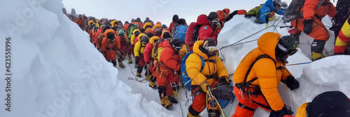 Mount Everest panoramic view - Generative AI