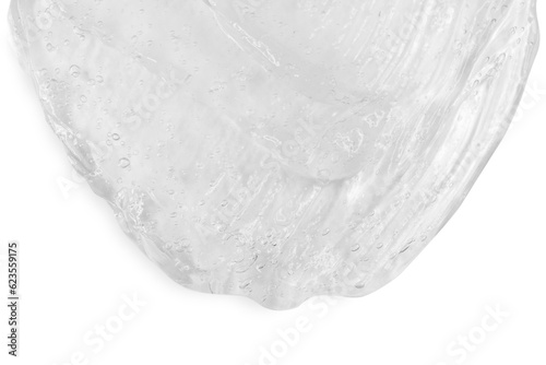 Lots of flowing clear gel, serum. On an empty transparent background.