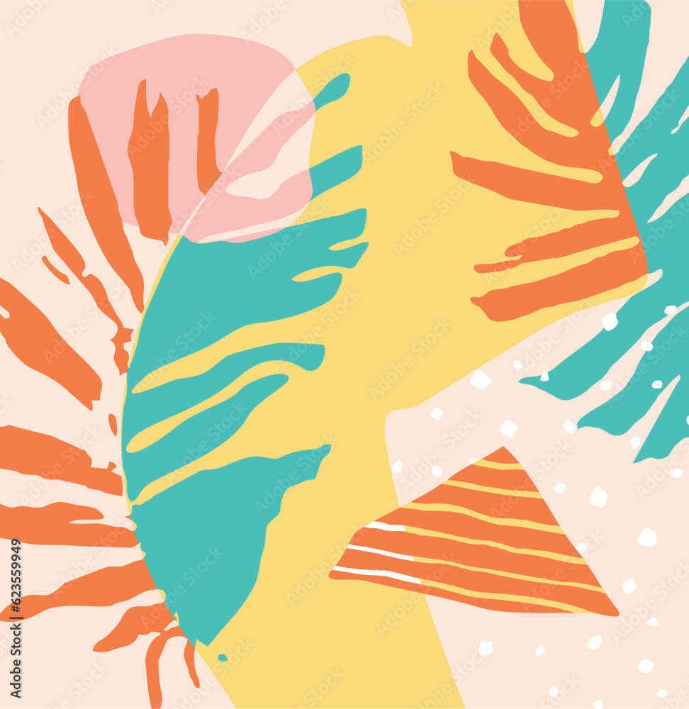 Obraz premium Tropical floral abstract pattern colorfull for background