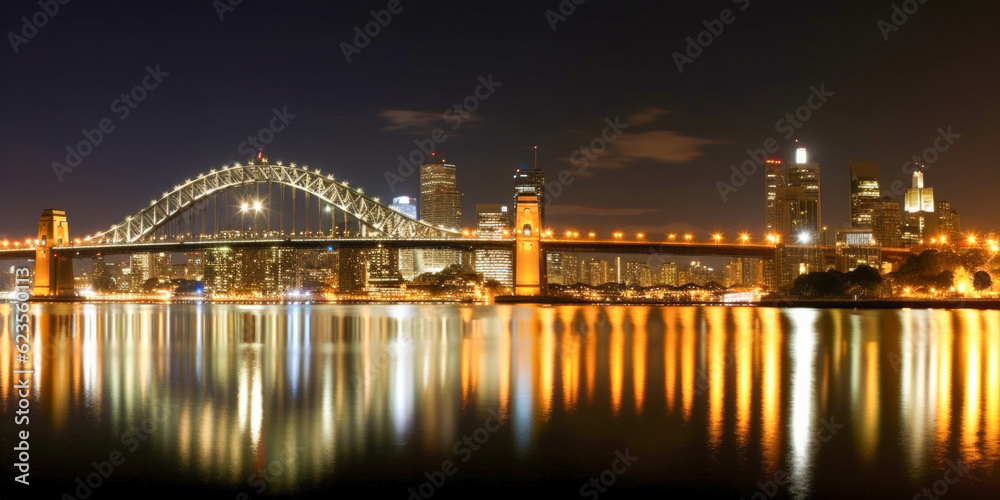 Fototapeta premium Sydney panoramic view Australia - Generative AI