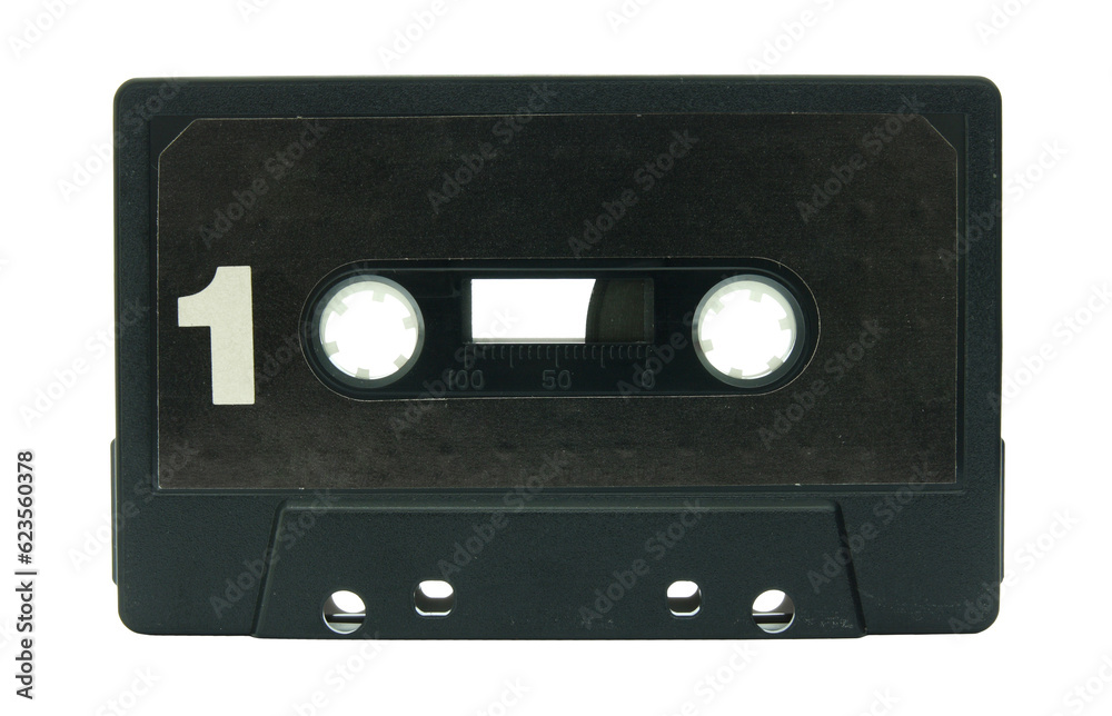 cassette tape isolated with clipping path