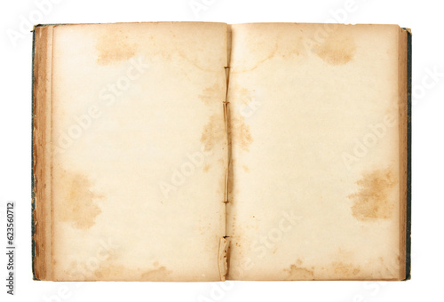 open old book isolated with clipping path for mockup