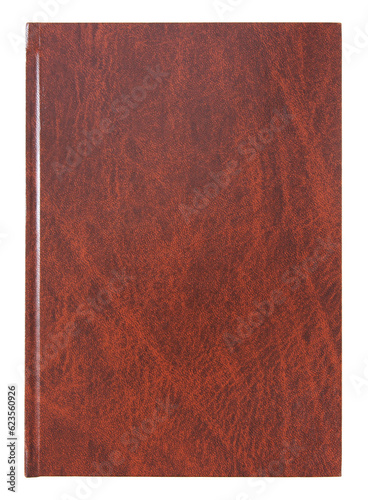 leather book cover isolated with clipping path for mockup