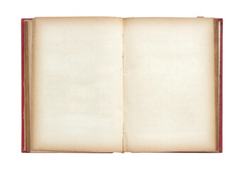 open old book isolated with clipping path for mockup