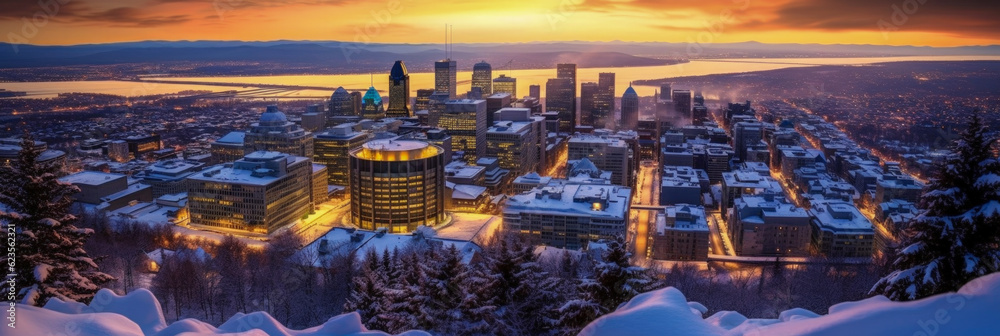 Obraz premium Montreal panoramic view Canada - Generative AI