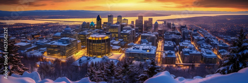 Montreal panoramic view Canada - Generative AI