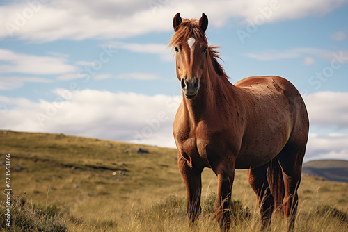 Beautiful horse stallion in a farm field © Jeremy