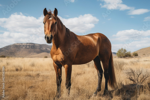 Beautiful horse stallion in a farm field © Jeremy