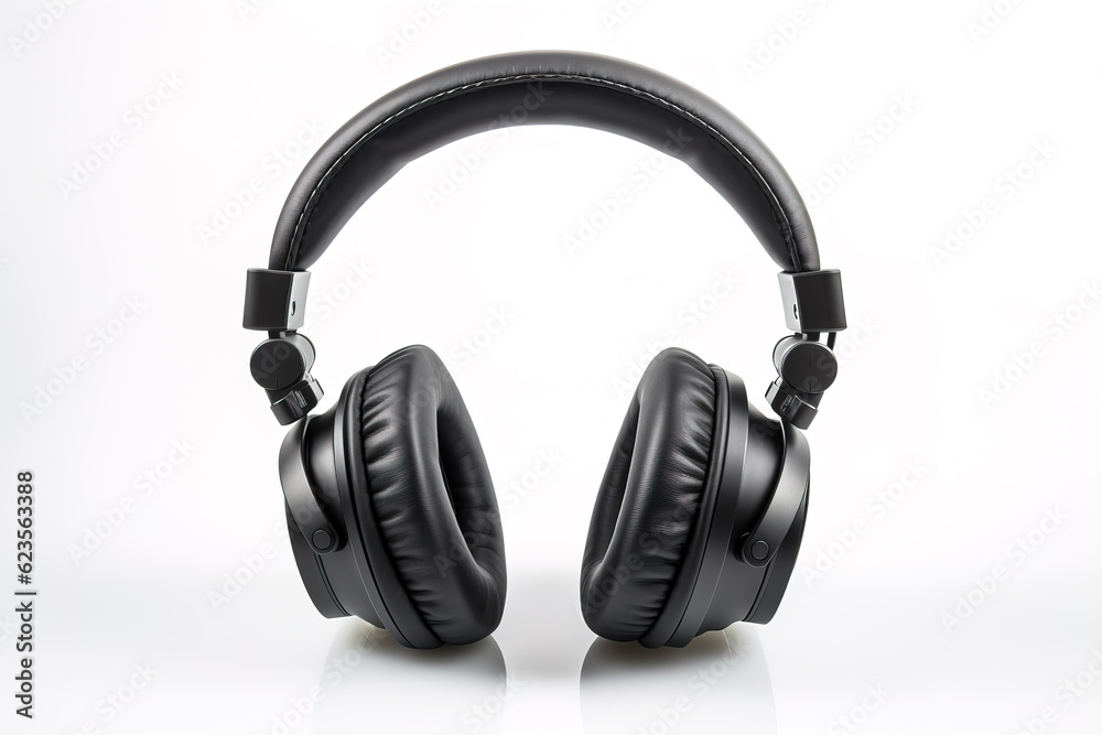Studio headphones isolated on white background Studio headphones isolated on white background