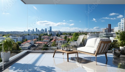 balcony of a modern apartment building