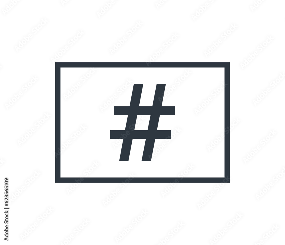 Obraz premium Isolated Model Number Symbol. 