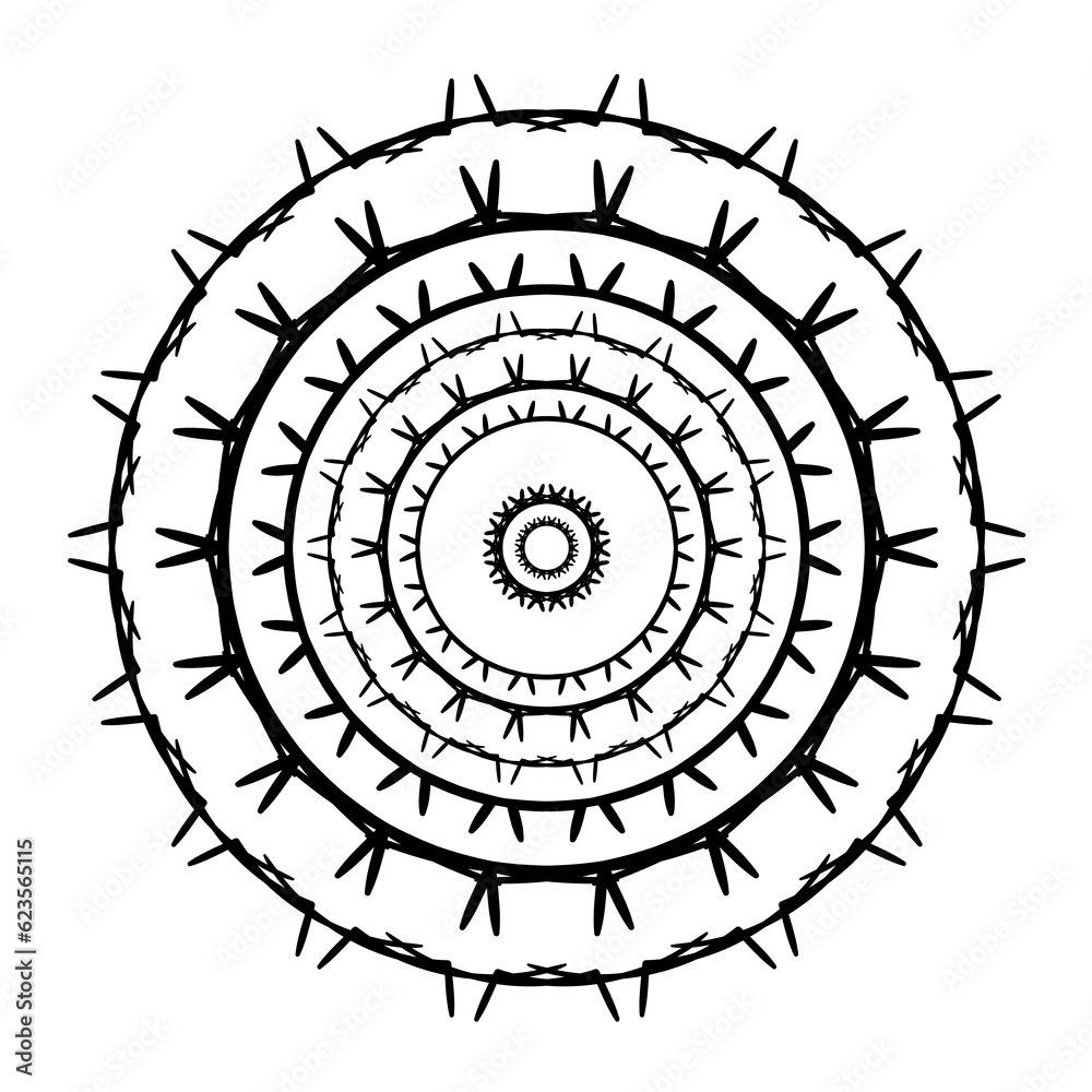 Circular mandala pattern. Decorative doodle ornament in ethnic style. Circular mandala pattern. Decorative doodle ornament in ethnic style.