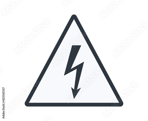 Warning Electricity Sign. 
