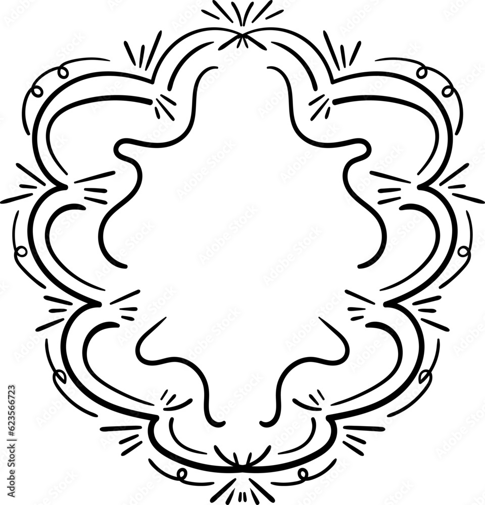 Obraz premium Doodle frame. Graphic vector design element.