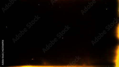 Video Background 2681: Film leader with grunge and scratches (Loop).