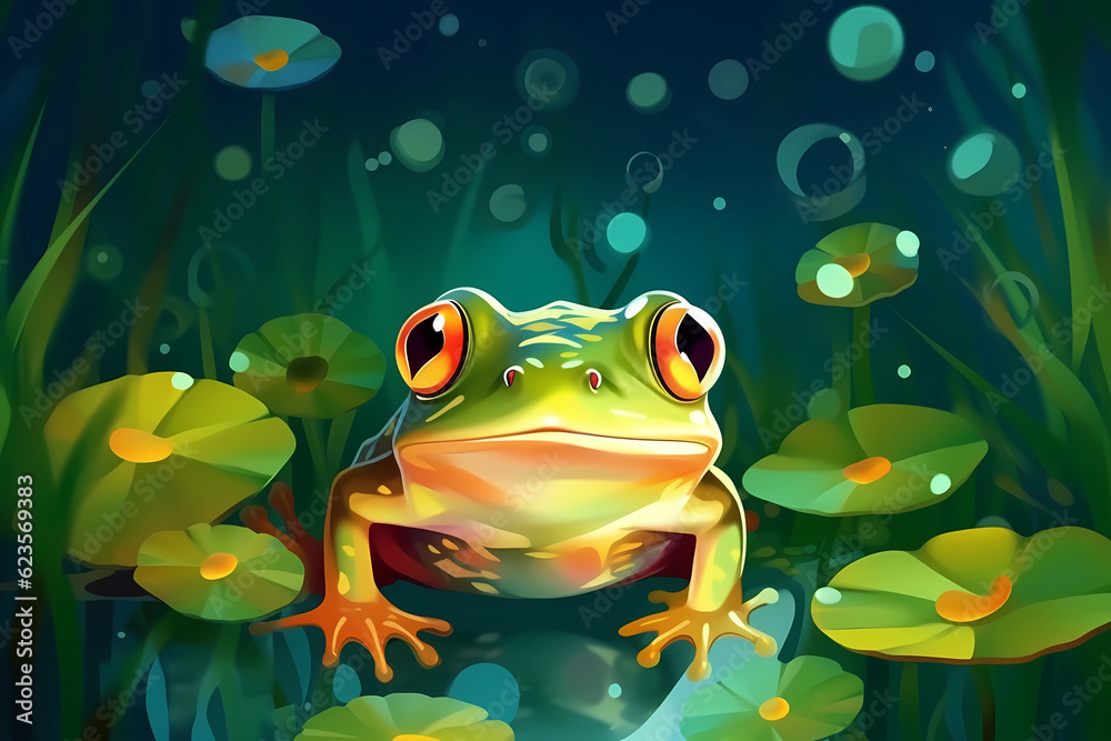 frog on a leaf frog on a leaf