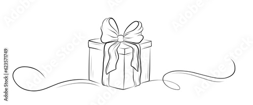 gift box line art