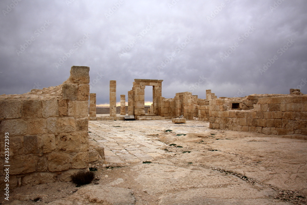 Ruins of an ancient city in the Negev desert