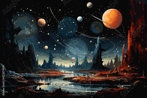 fantasy landscape vektor
