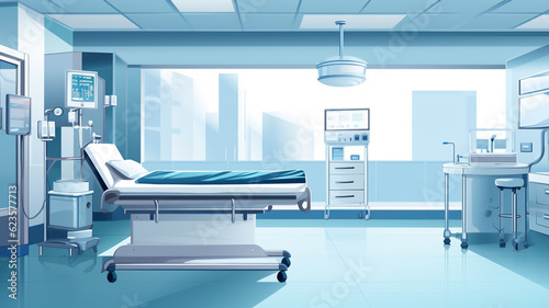 Medical facility  treatment room in hospital  wide banner