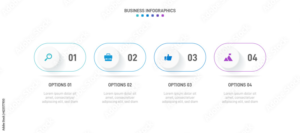 Timeline infographic with infochart. Modern presentation template with 4 spets for business process. Website template on white background for concept modern design. Horizontal layout. Timeline infographic with infochart. Modern presentation template with 4 spets for business process. Website template on white background for concept modern design. Horizontal layout.