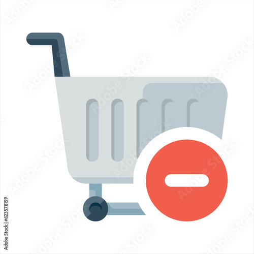 
Shopping cart icon, commerce icon with not allowed sign. Shopping cart icon and block, forbidden, prohibit symbol. Vector illustration
