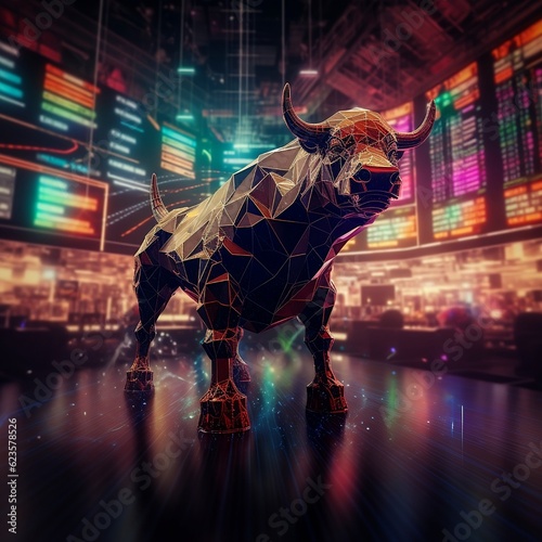 Crypto market making bull background