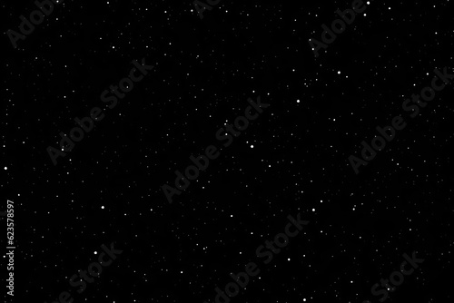 Black starry background with a dazzling starfield with stars and galaxies from outer space  the night sky  and the cosmos. AI generated.