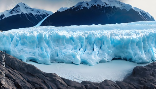 A panoramic view of a glacier - Generative AI