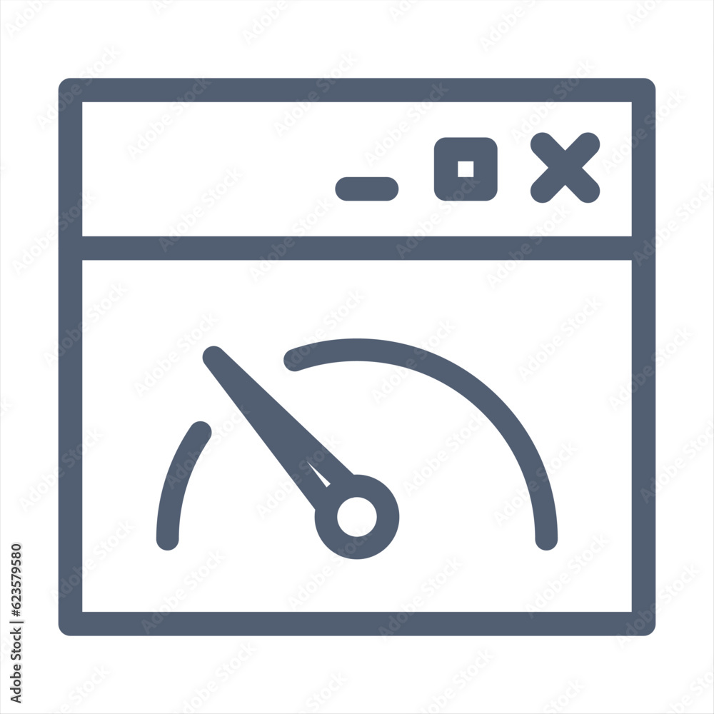 Speed optimization icon suitable for info graphics, websites and print media and interfaces. Line vector icon. Speed optimization icon suitable for info graphics, websites and print media and interfaces. Line vector icon.